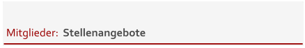 Mitglieder:  Stellenangebote