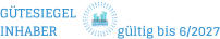 GÜTESIEGEL INHABER                  gültig bis 6/2027