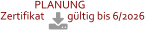 PLANUNG Zertifikat          gültig bis 6/2026